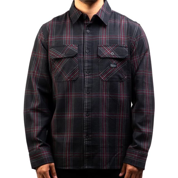 Sullen Art Collective Throttle SCM5871 Long Sleeve Button Up Flannel Men`s Shirt - Picture 1 of 4